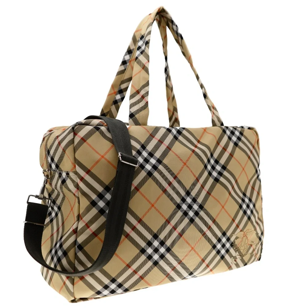 Burberry Classics Weekender Duffle Bag Large Check Canvas New
